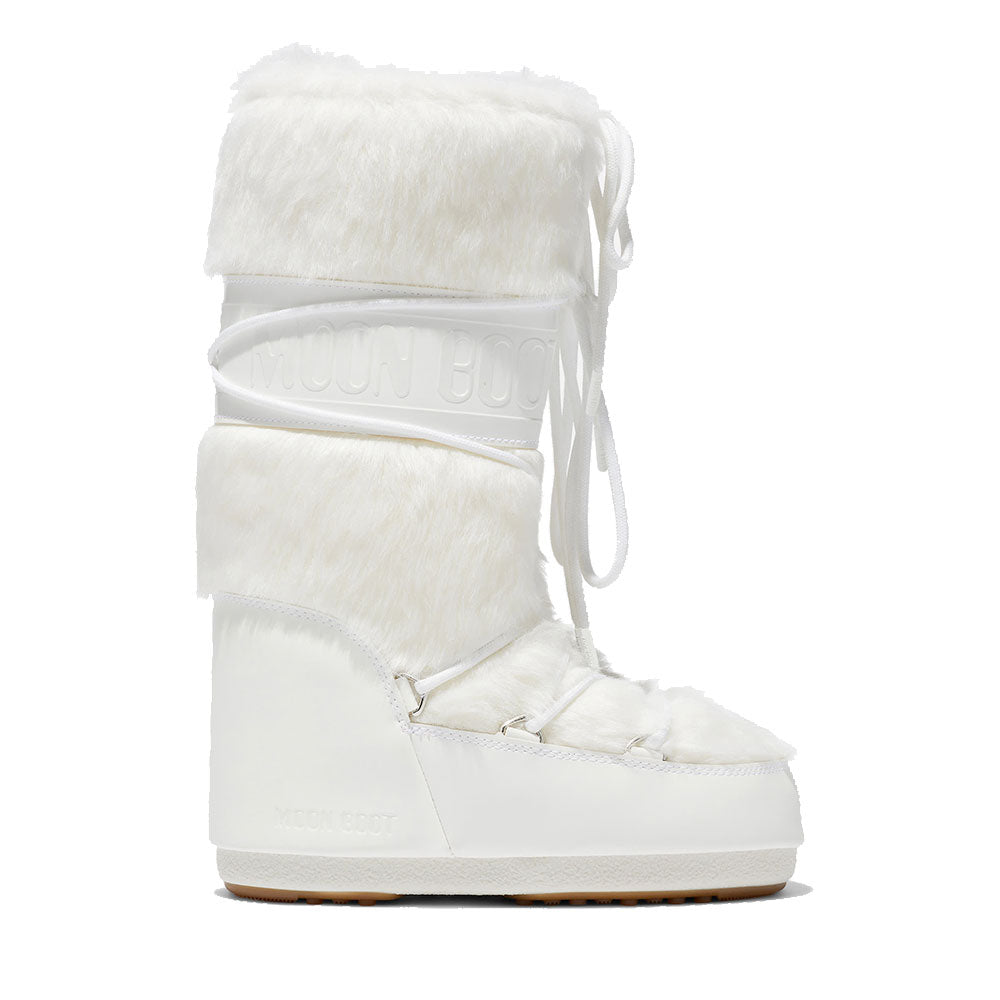 Stivali da Neve Donna MOON BOOT Icon Faux Fur Optical White