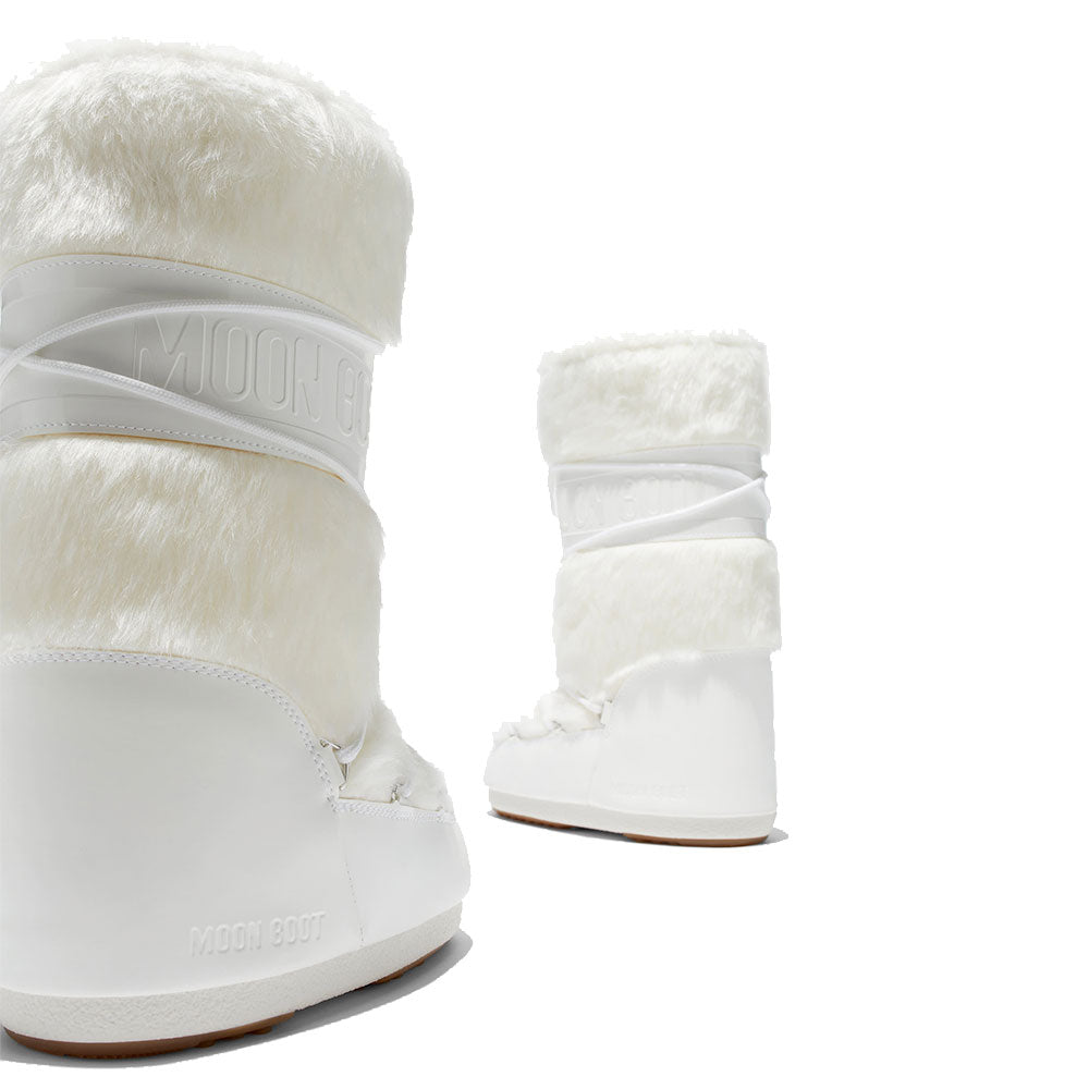 Stivali da Neve Donna MOON BOOT Icon Faux Fur Optical White