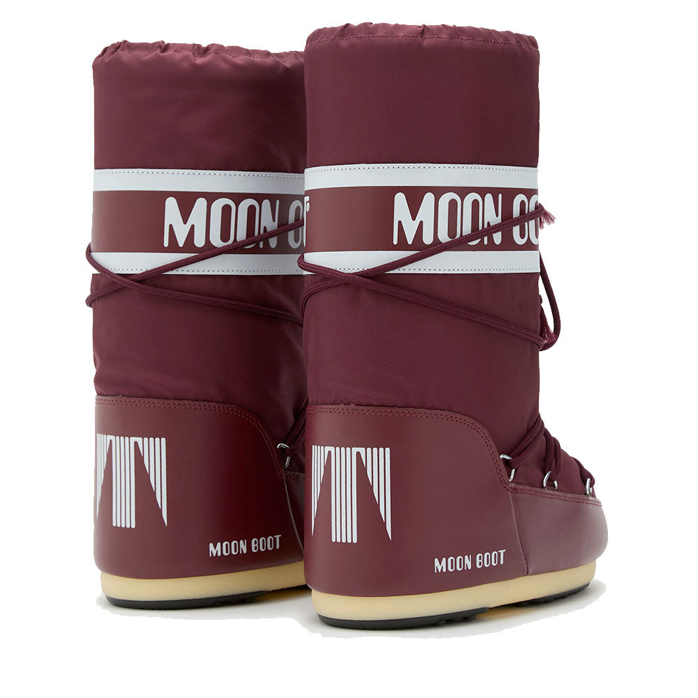 Stivali da Neve Unisex MOON BOOT Icon Nylon Burgundy