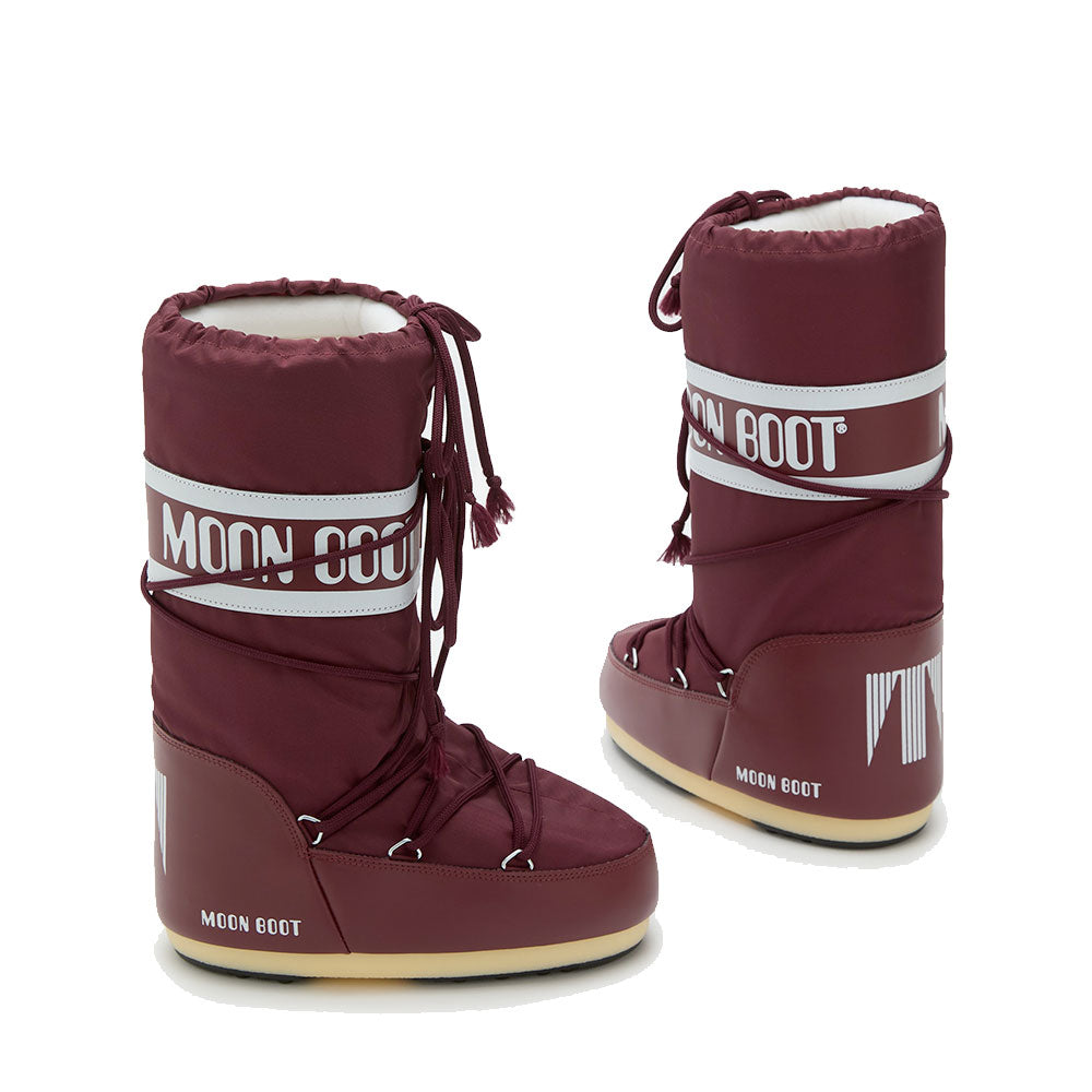 Stivali da Neve Unisex MOON BOOT Icon Nylon Burgundy