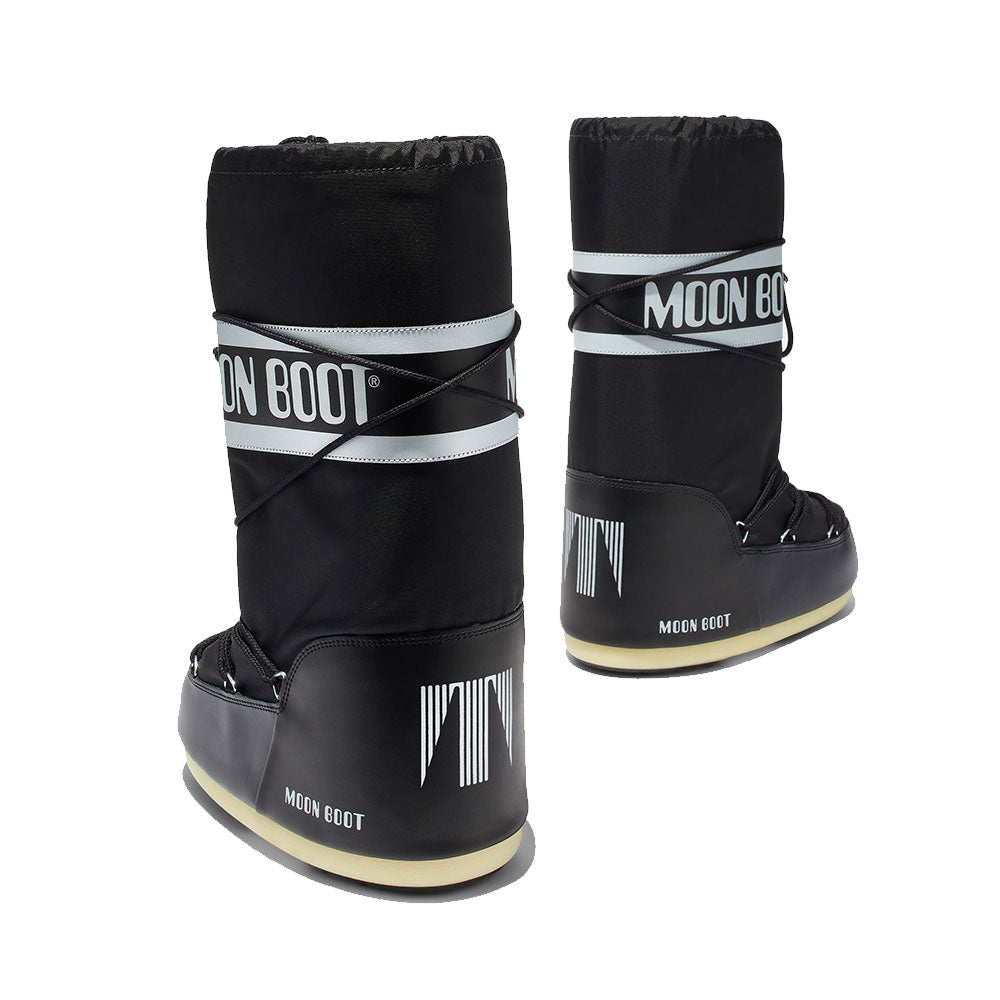 MOON BOOT Nylon Unisex-Schneestiefel in der Farbe Schwarz