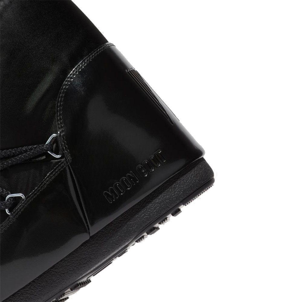 MOON BOOT Icon Glance Damen-Schneestiefel aus schwarzem Satin
