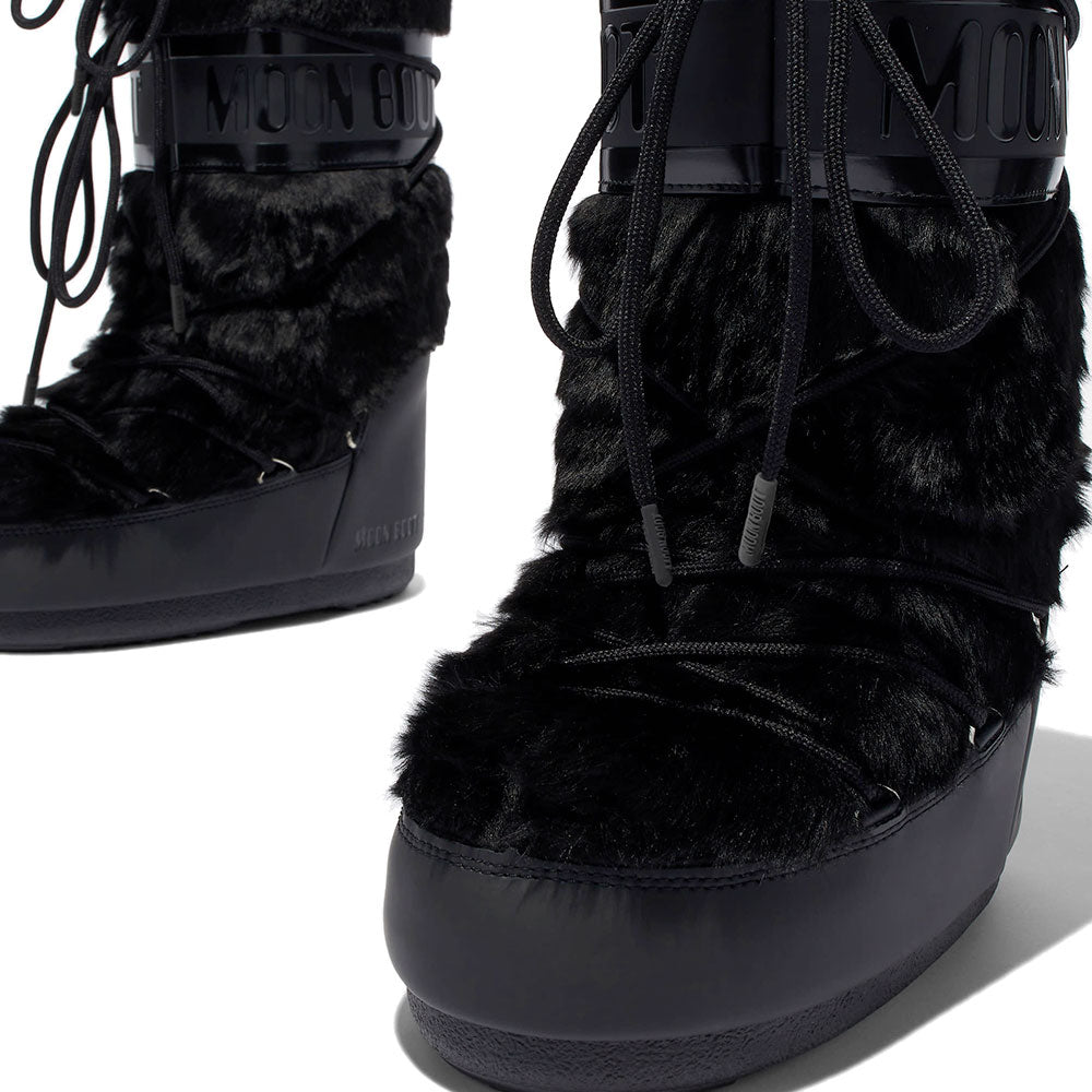 Stivali da Neve Donna MOON BOOT Icon Faux Fur Black