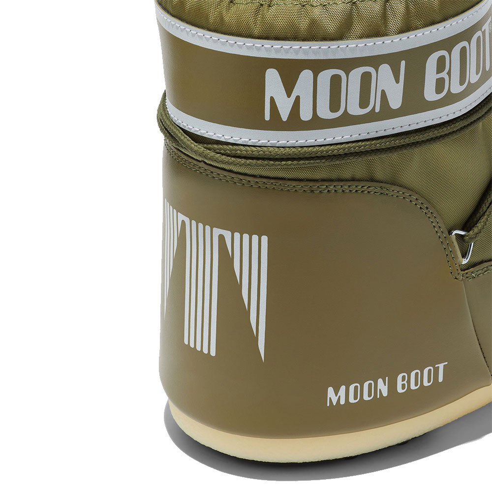Stivali da Neve Unisex MOON BOOT Icon Low in Nylon Colore Khaki
