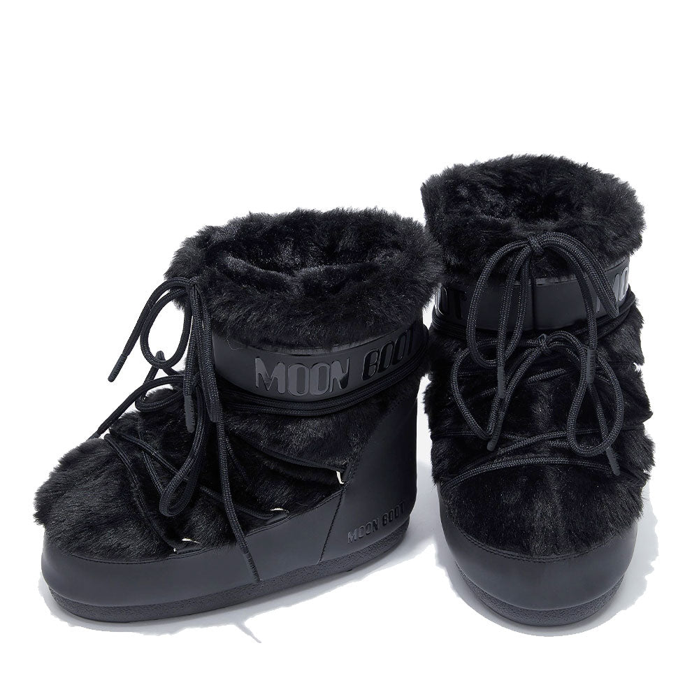 Stivali da Neve Donna MOON BOOT Icon Low Faux Fur Black
