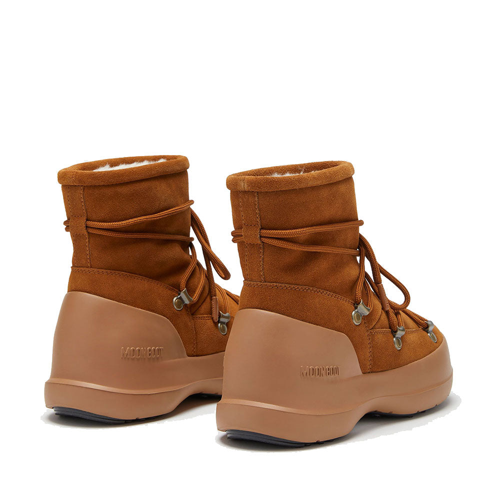 Stivali Unisex MOON BOOT linea Luna in Pelle Scamosciata Cognac