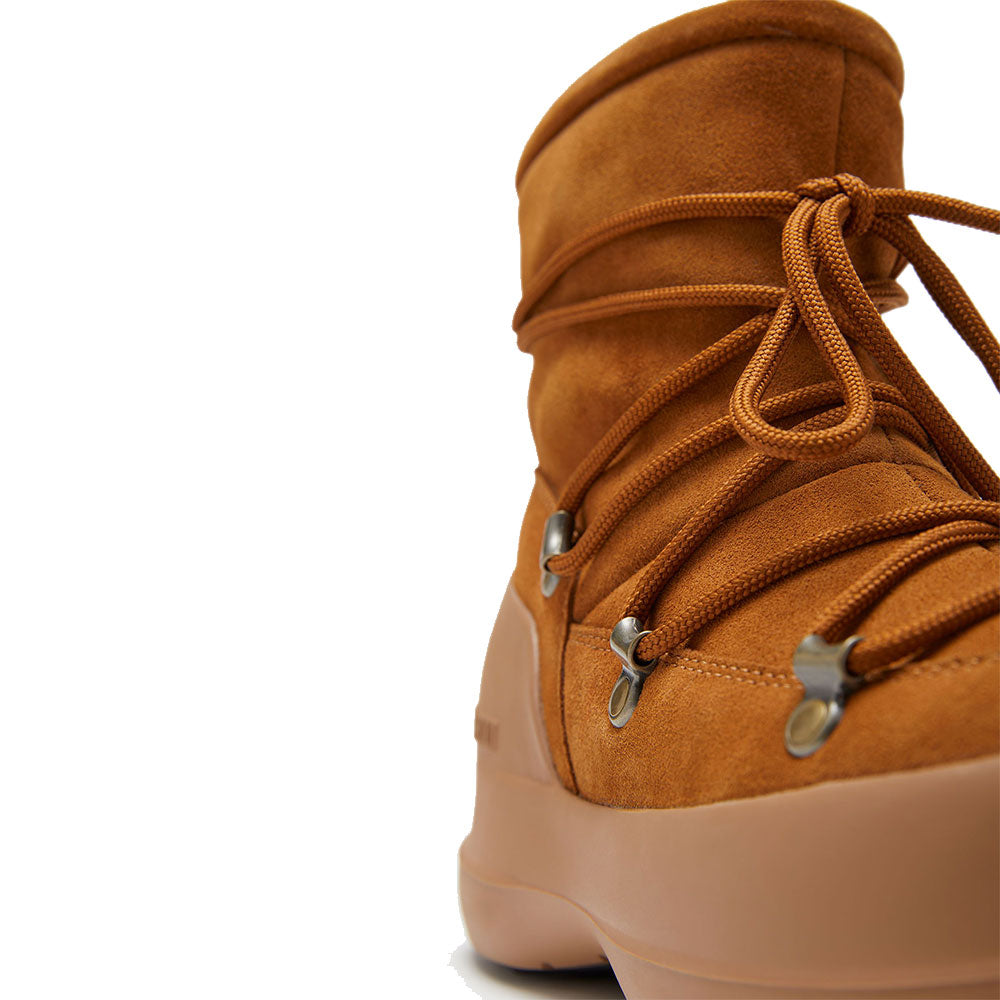 Stivali Unisex MOON BOOT linea Luna in Pelle Scamosciata Cognac
