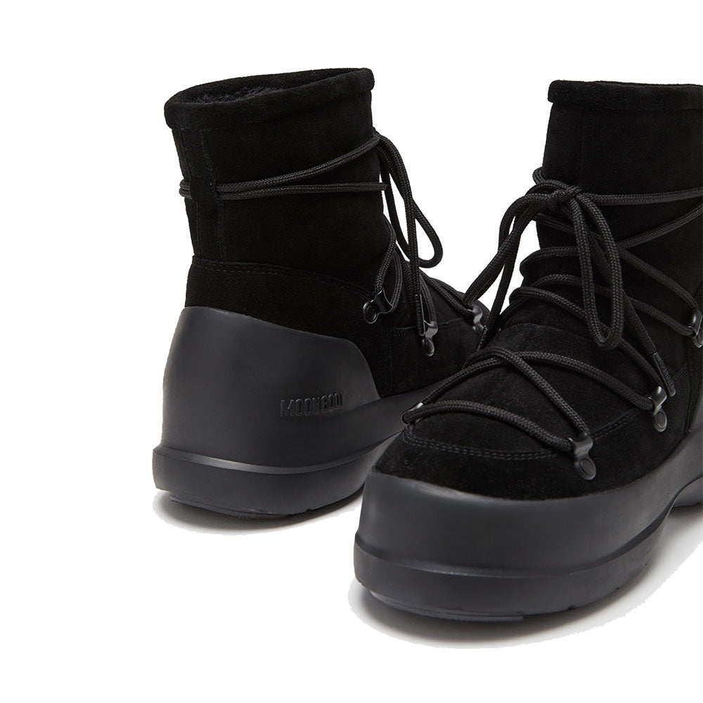 Unisex-Stiefel MOON BOOT Luna-Linie aus schwarzem Wildleder