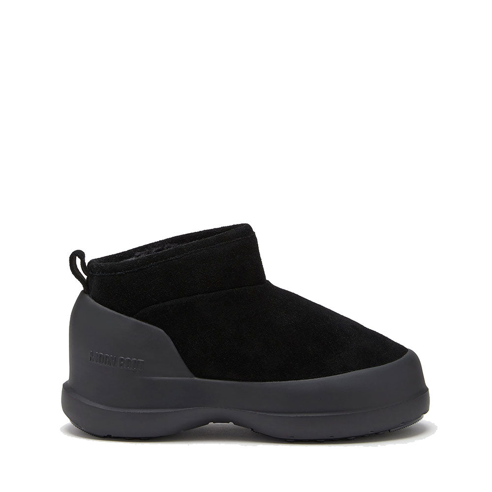 MOON BOOT LUNA LOW LINIE
Unisex Niedrige Stiefeletten aus schwarzem Wildleder