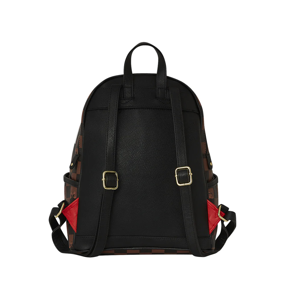 SPRAYGROUND
Kleiner Rucksack mit Peeking Character Check Savage Print