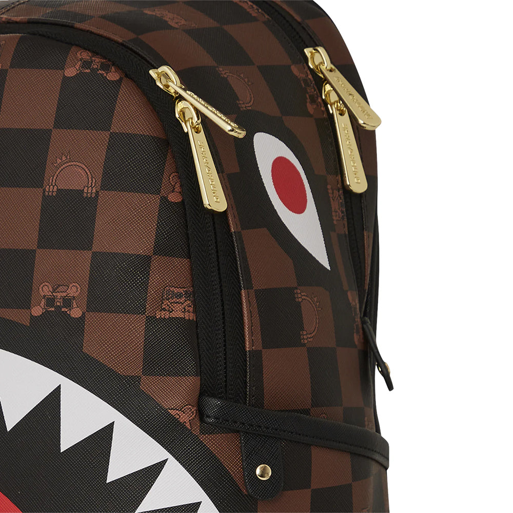 SPRAYGROUND
Kleiner Rucksack mit Peeking Character Check Savage Print