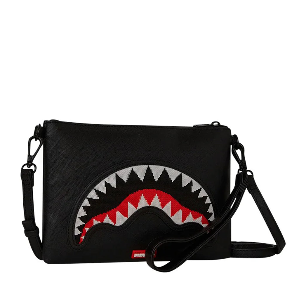 SPRAYGROUND Clutch mit Schultergurt und Fly Knit Mouth Print