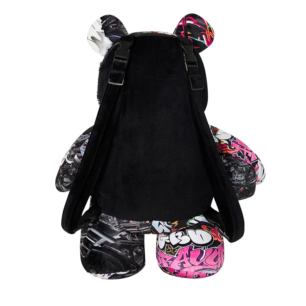 Teddybär-Rucksack SPRAYGROUND Split Cybershark Moneybear-Druck