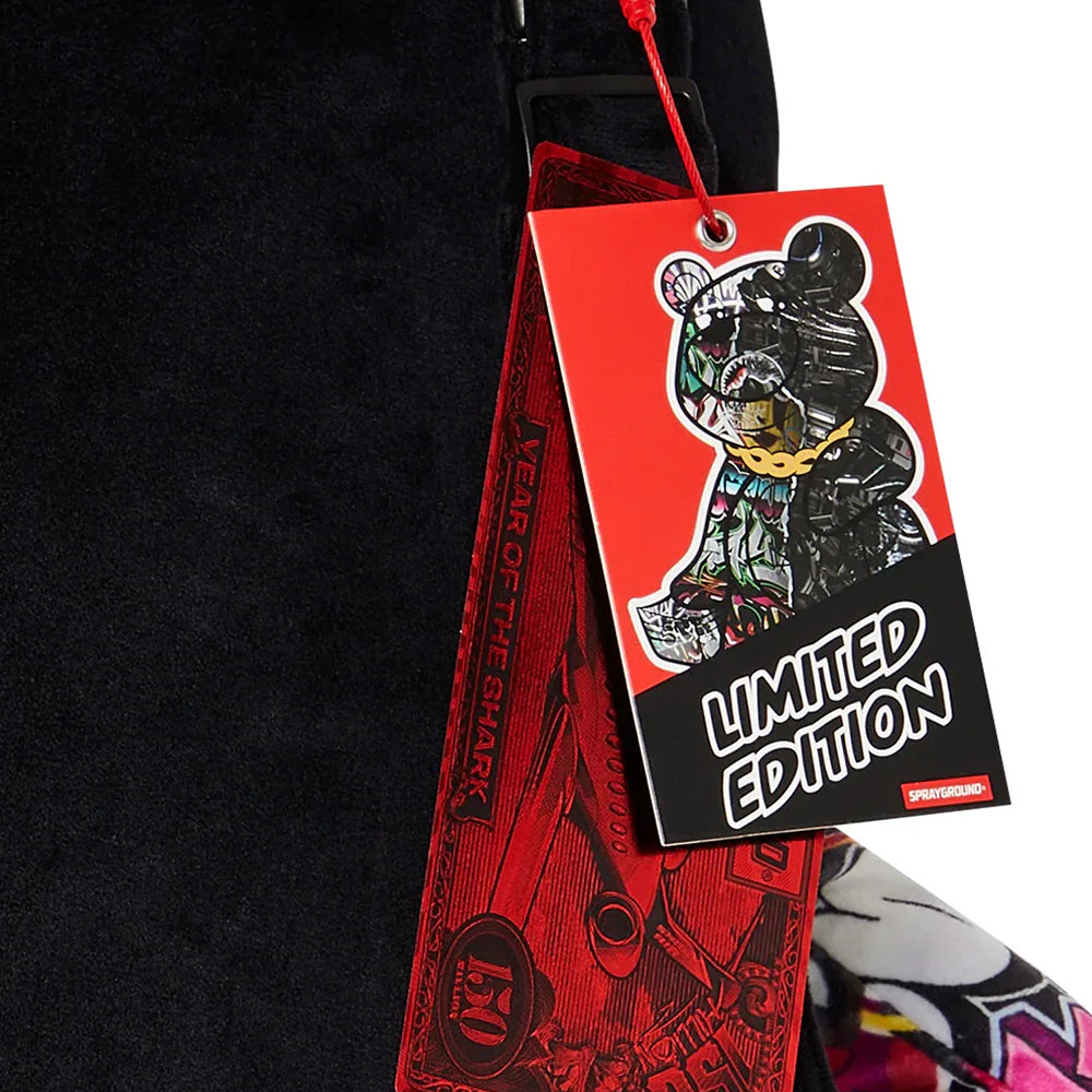 Teddybär-Rucksack SPRAYGROUND Split Cybershark Moneybear-Druck