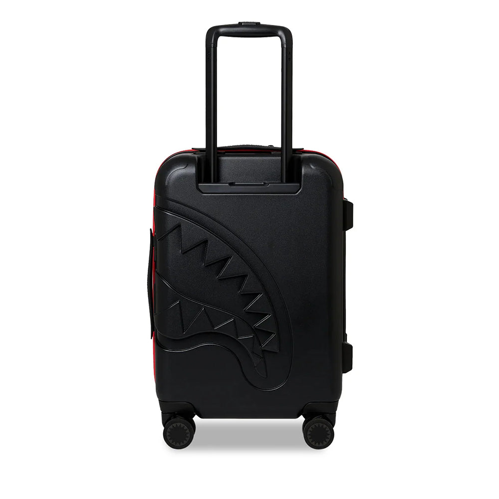 SPRAYGROUND 4-Rad-Hartschalen-Kabinentrolley mit aufgedrucktem Reißverschluss-Hai
