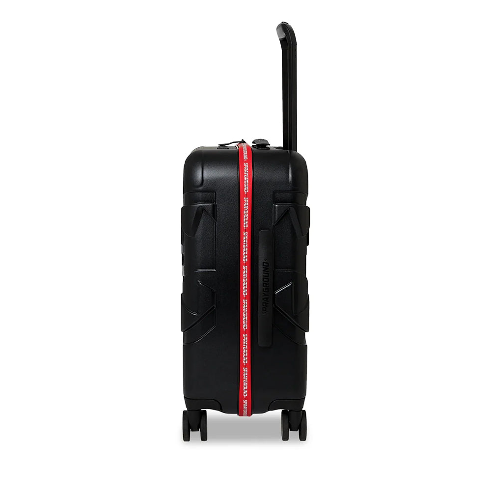 SPRAYGROUND 4-Rad-Hartschalen-Kabinentrolley mit aufgedrucktem Reißverschluss-Hai