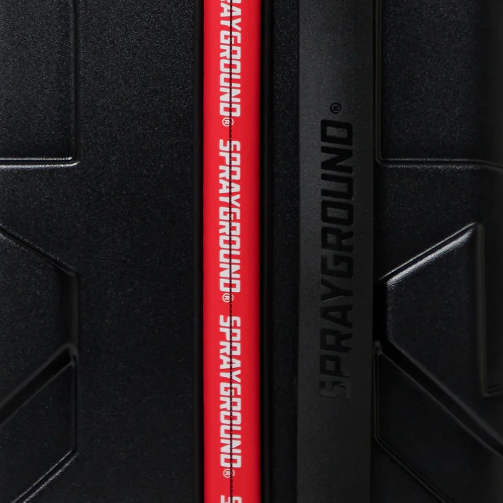 SPRAYGROUND 4-Rad-Hartschalen-Kabinentrolley mit aufgedrucktem Reißverschluss-Hai