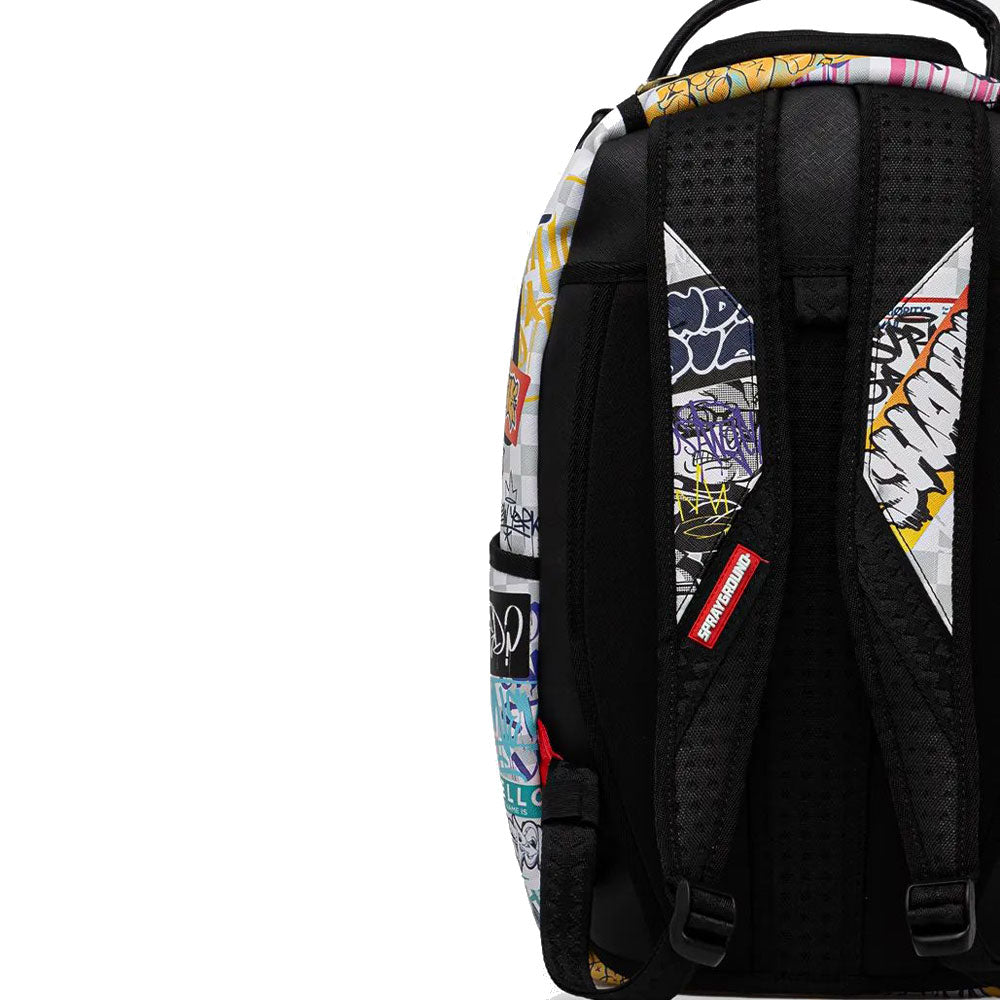 SPRAYGROUND Rucksack mit Sharks in Paris The Rizz Cream Aufdruck
