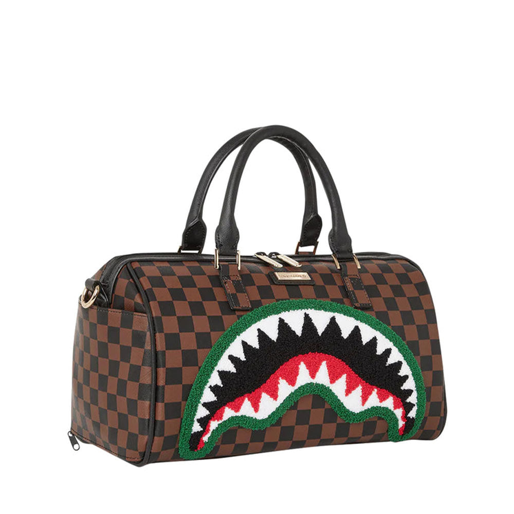 Mini-Boston-Tasche SPRAYGROUND mit Chenille-Sip-Aufdruck