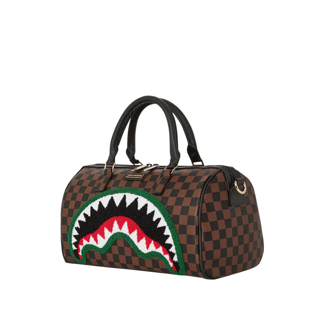 Mini-Boston-Tasche SPRAYGROUND mit Chenille-Sip-Aufdruck