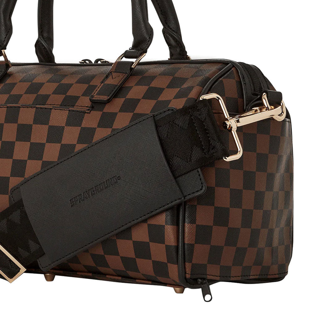 Mini-Boston-Tasche SPRAYGROUND mit Chenille-Sip-Aufdruck
