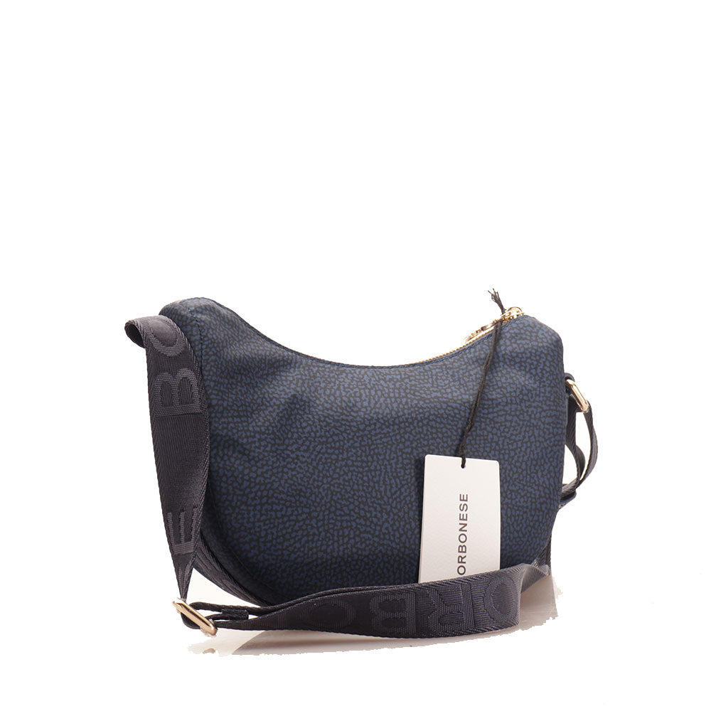 Borsa a Tracolla BORBONESE Luna Bag Mini linea Eco Line in Nylon Op Blu