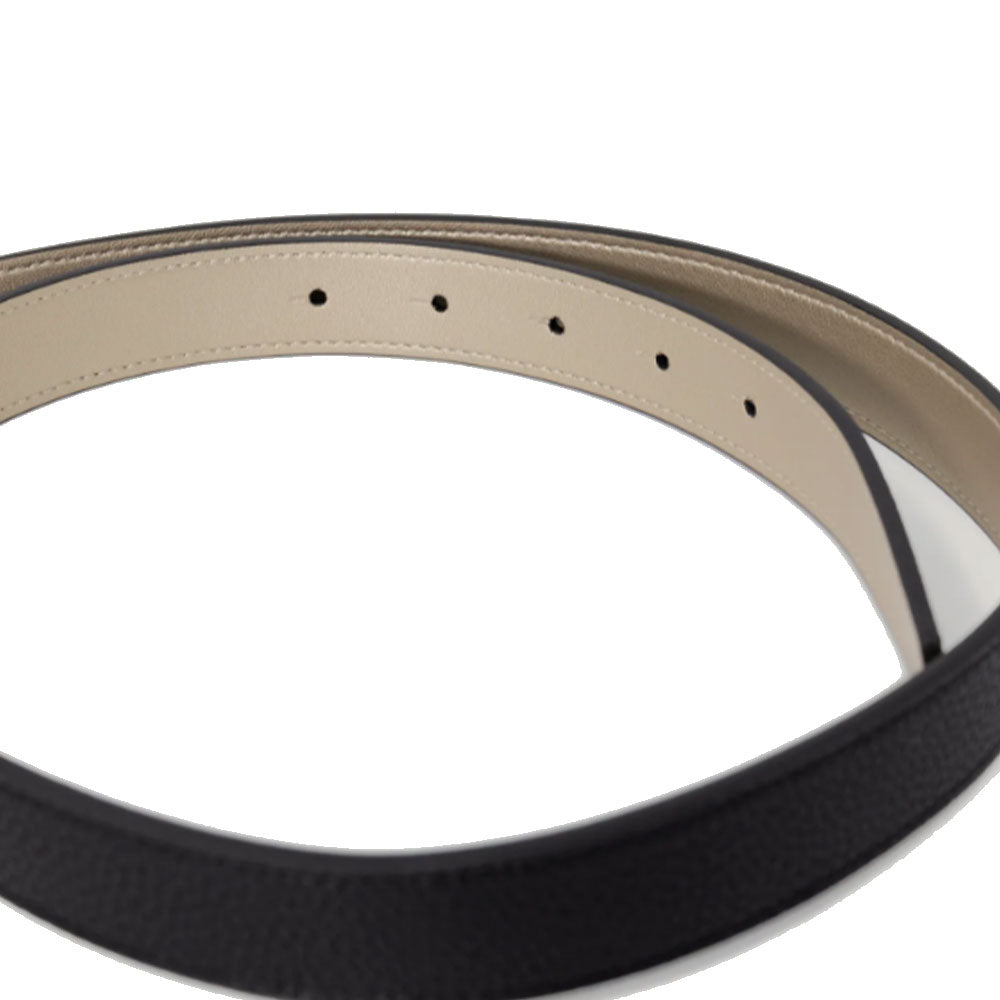 Cintura Donna ARMANI EXCHANGE Reversibile con Fibbia Tonda Colore Nero - Oro