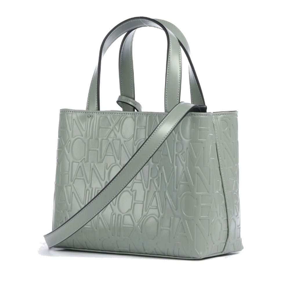 ARMANI EXCHANGE Damen Handtasche mit Schultergurt, Salbeigrün, Größe S