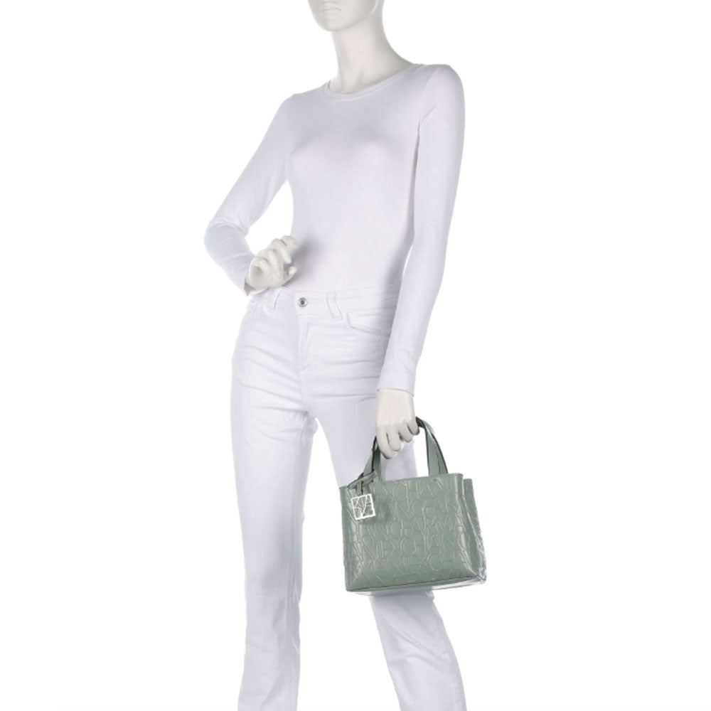 ARMANI EXCHANGE Damen Handtasche mit Schultergurt, Salbeigrün, Größe S