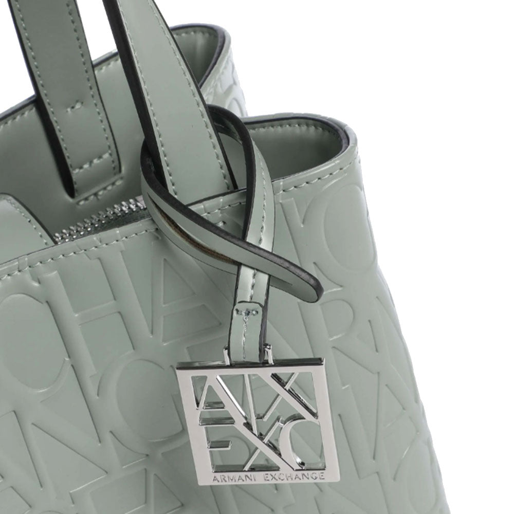ARMANI EXCHANGE Damen Handtasche mit Schultergurt, Salbeigrün, Größe S