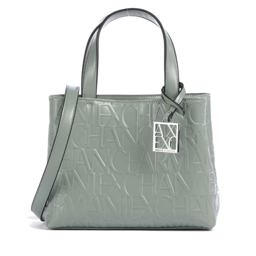 ARMANI EXCHANGE Damen Handtasche mit Schultergurt, Salbeigrün, Größe S