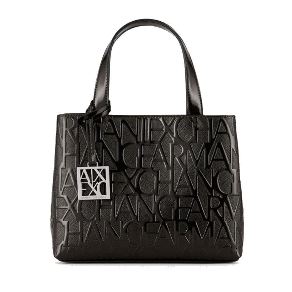 Borsa Donna a Mano Con Tracolla ARMANI EXCHANGE colore Nero Lucido Misura Piccola