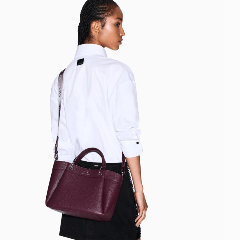 Borsa Donna a Mano con Tracolla Logata ARMANI EXCHANGE Colore Groove