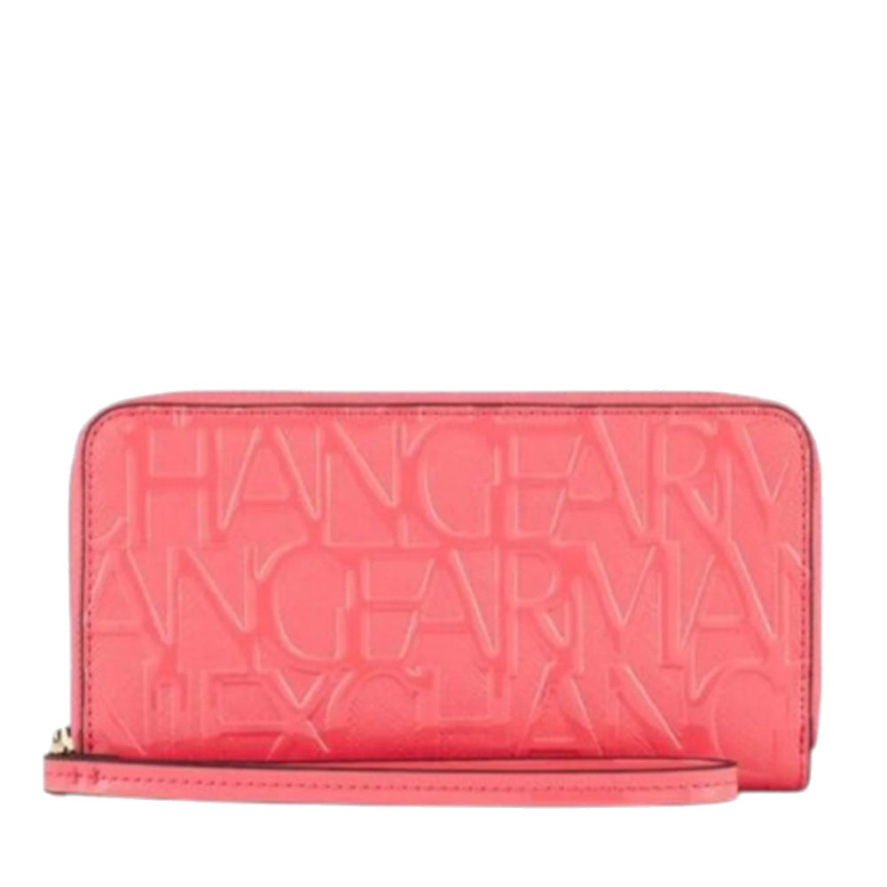 Portafoglio Donna Zip Around ARMANI EXCHANGE colore Grenadine con Logo Lucido