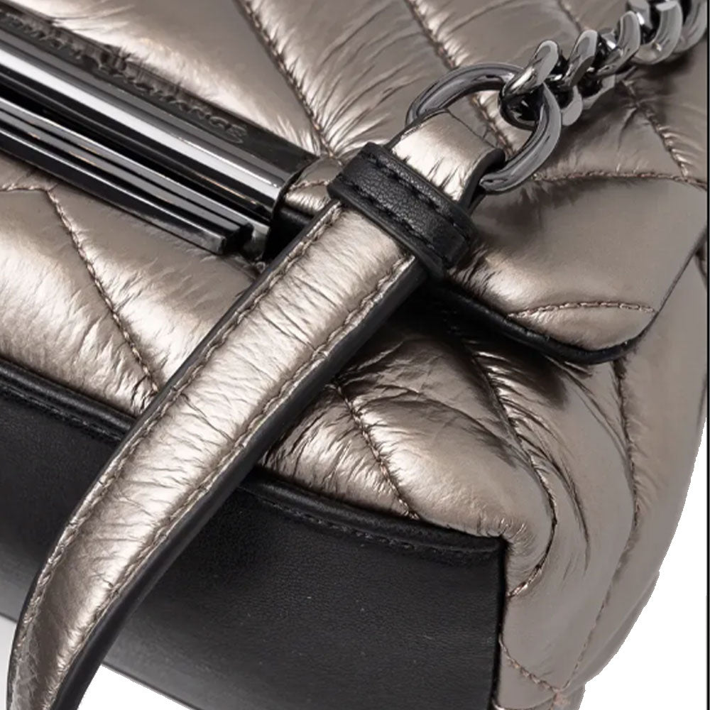 ARMANI EXCHANGE
Damen Umhängetasche geschlossen mit Klappe und Clip in der Farbe Gun Metal