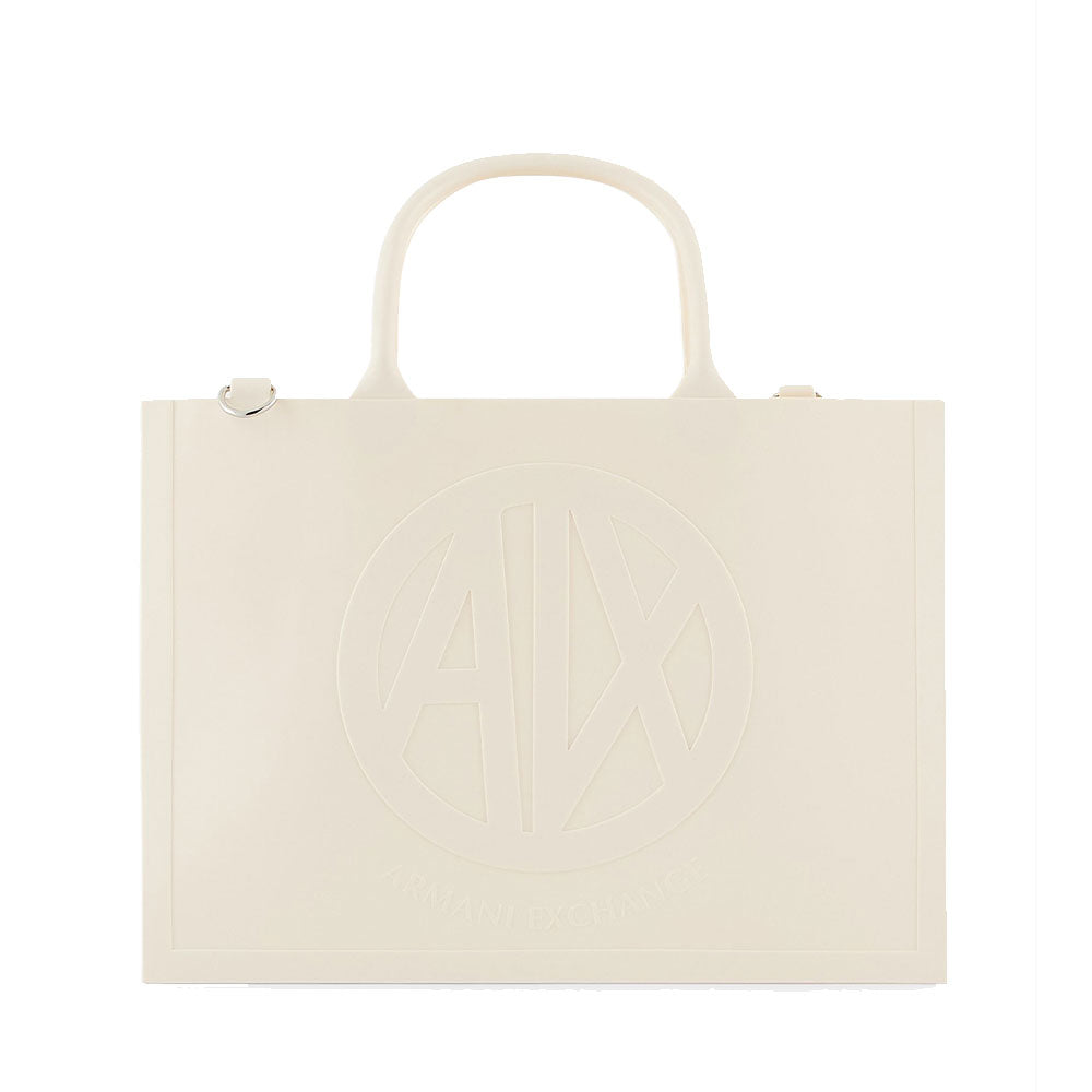 Borsa Donna a Mano con Tracolla ARMANI EXCHANGE Colore Off White