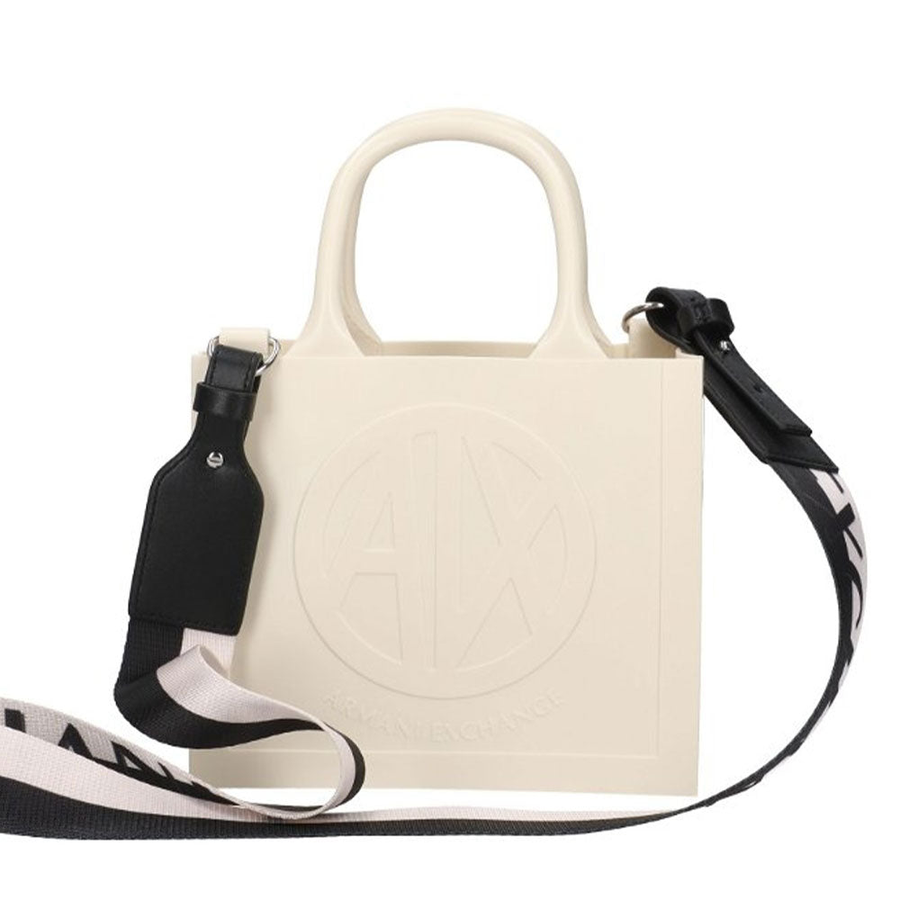 Borsa Donna a Mano con Tracolla ARMANI EXCHANGE Colore Off White Misura Piccola