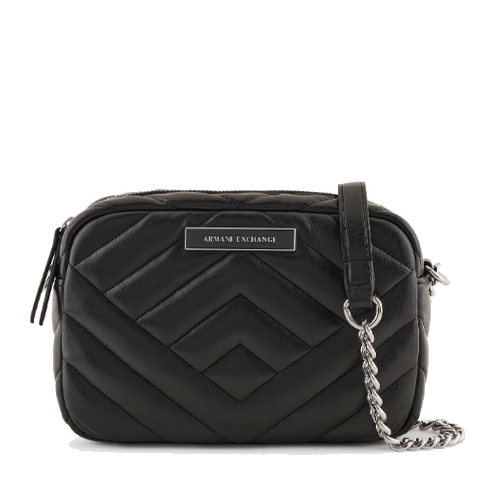 Borsa Donna a Tracolla Chiusa con Zip ARMANI EXCHANGE Colore Nero