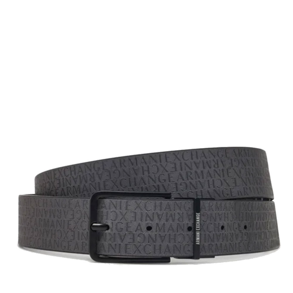 Cintura Uomo ARMANI EXCHANGE in Pelle Logata Colore Black - Grey