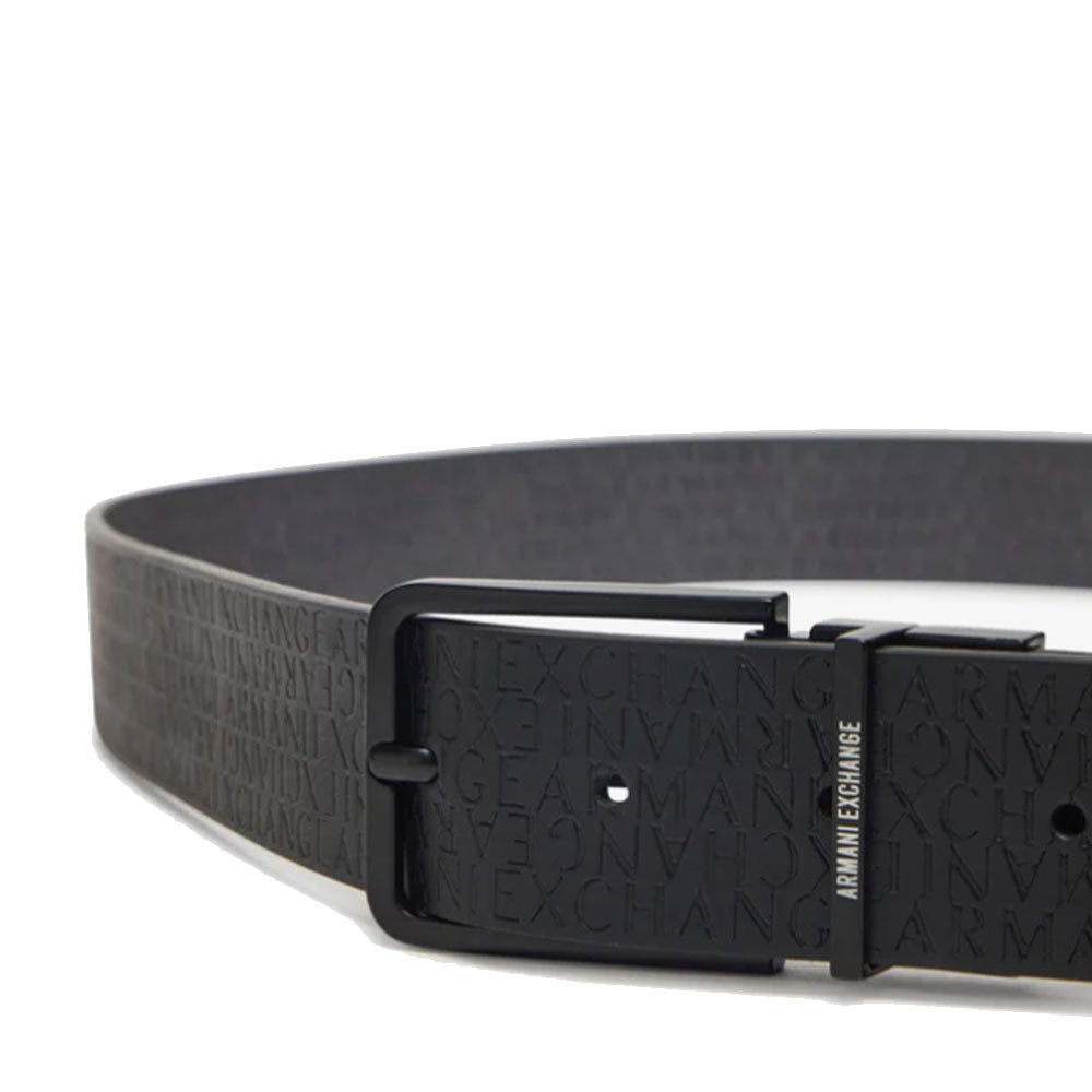 Cintura Uomo ARMANI EXCHANGE in Pelle Logata Colore Black - Grey