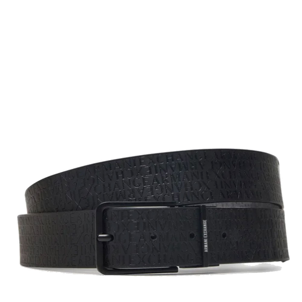 Cintura Uomo ARMANI EXCHANGE in Pelle Logata Colore Black - Grey