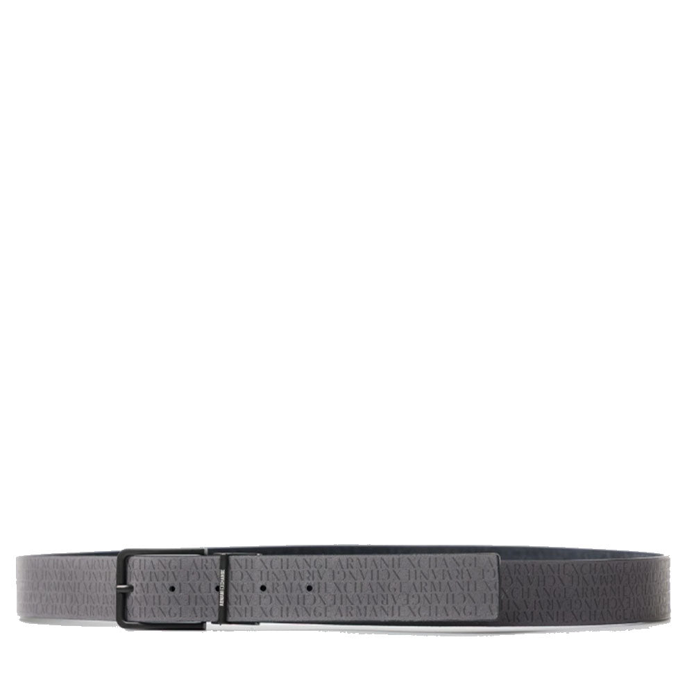 Cintura Uomo ARMANI EXCHANGE in Pelle Logata Colore Deep Navy - Ebony