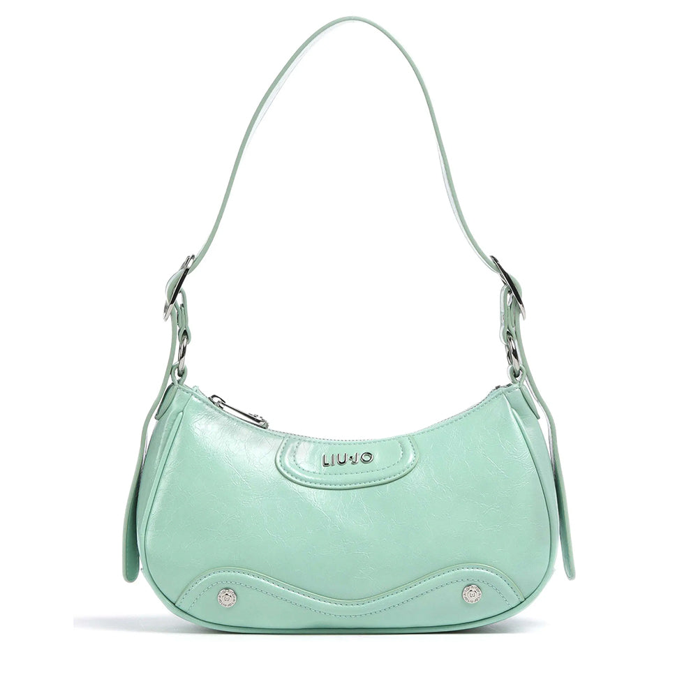 LIU JO Glänzende Hobo-Tasche für Damen in Silk Dust Jade