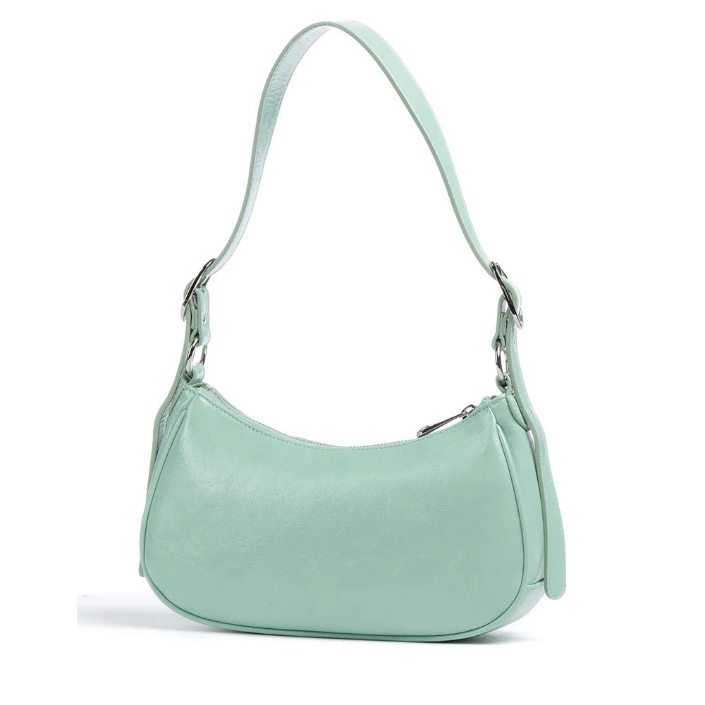 LIU JO Glänzende Hobo-Tasche für Damen in Silk Dust Jade