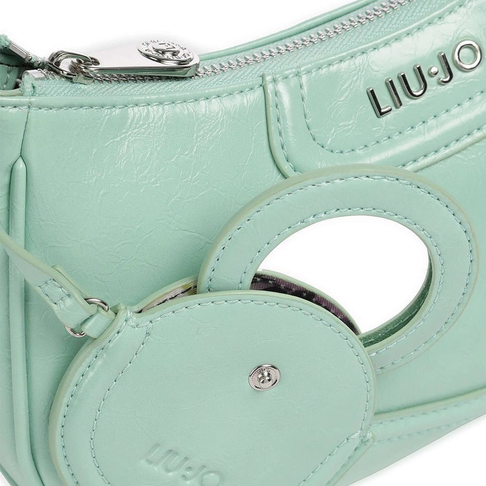 LIU JO Glänzende Hobo-Tasche für Damen in Silk Dust Jade