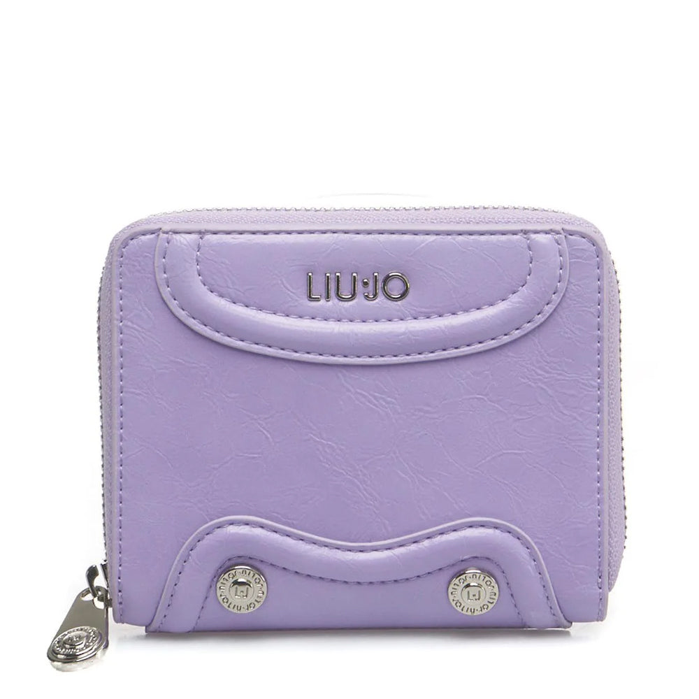 Portafoglio Piccolo Zip Around Lucido LIU JO Silk color Glicine