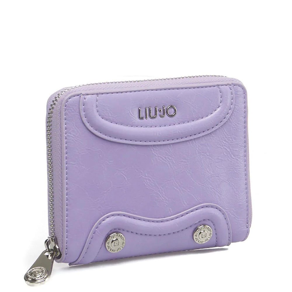 Portafoglio Piccolo Zip Around Lucido LIU JO Silk color Glicine