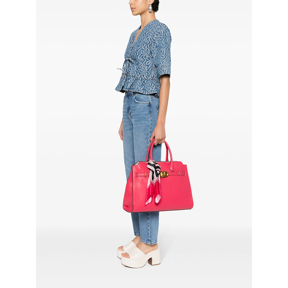 Borsa Donna Shopping a Mano LIU JO Rossa con Foulard