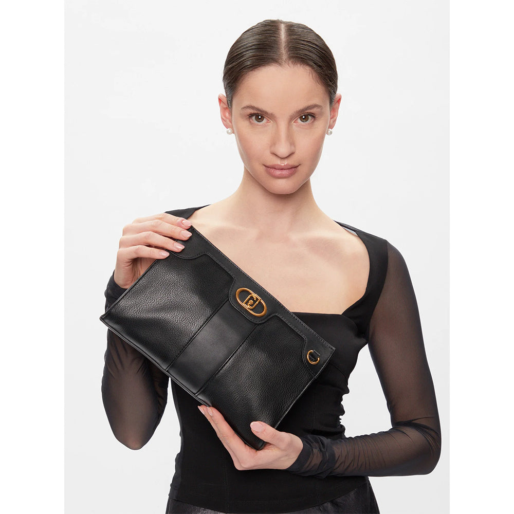 Borsa Donna Clutch con Tracolla Bicolor LIU JO colore Nero