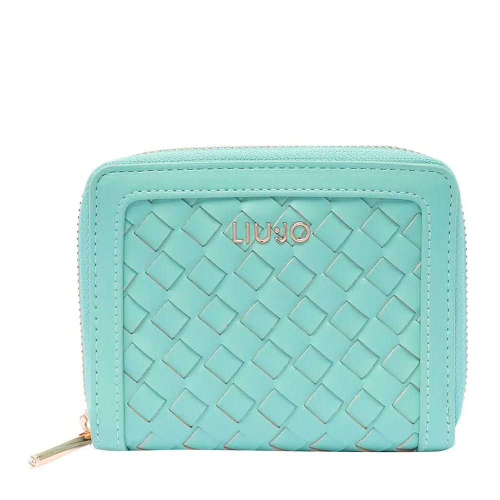 Portafoglio Donna Piccolo Zip Around LIU JO Intrecciato Dust Jade